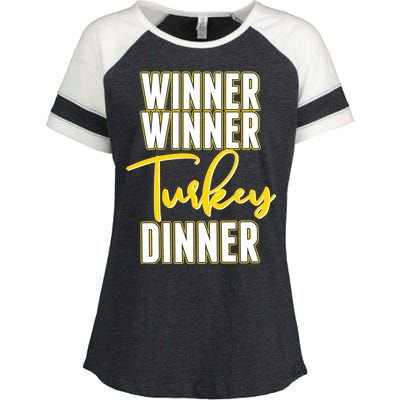 Winner Winner Turkey Dinner Enza Ladies Jersey Colorblock Tee