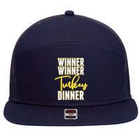 Winner Winner Turkey Dinner 7 Panel Mesh Trucker Snapback Hat