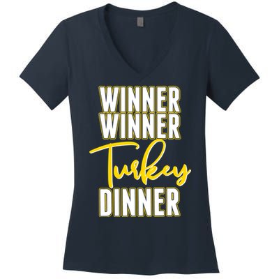 Winner Winner Turkey Dinner Women's V-Neck T-Shirt