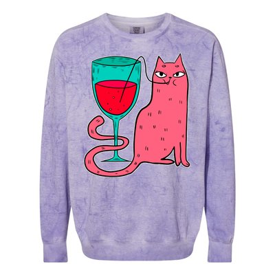 Wino Kitty Colorblast Crewneck Sweatshirt