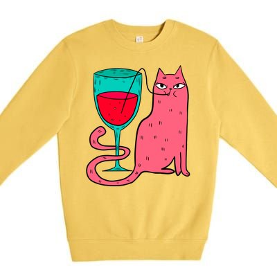 Wino Kitty Premium Crewneck Sweatshirt