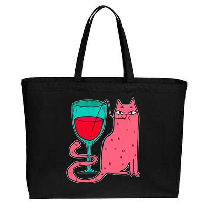 Wino Kitty Cotton Canvas Jumbo Tote