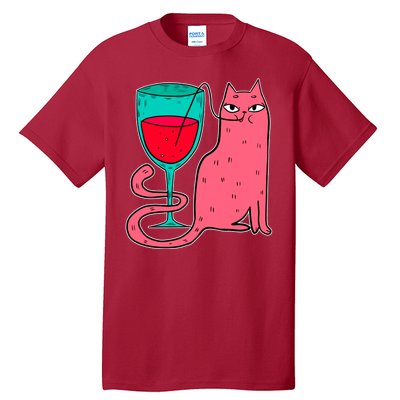 Wino Kitty Tall T-Shirt