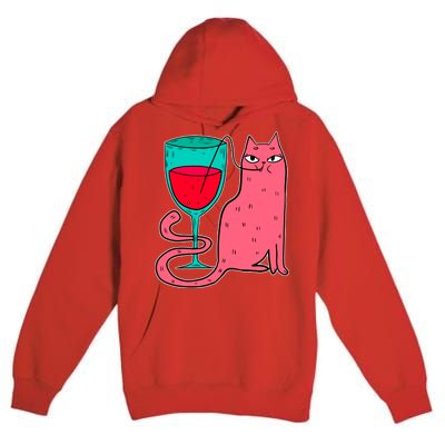 Wino Kitty Premium Pullover Hoodie