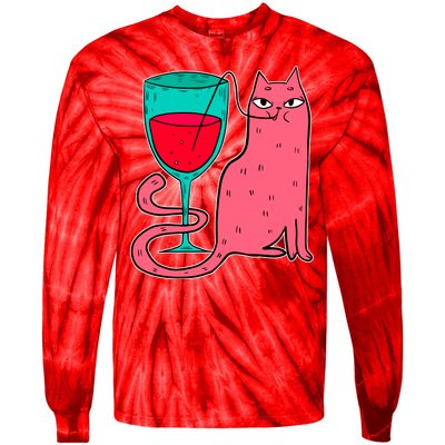 Wino Kitty Tie-Dye Long Sleeve Shirt