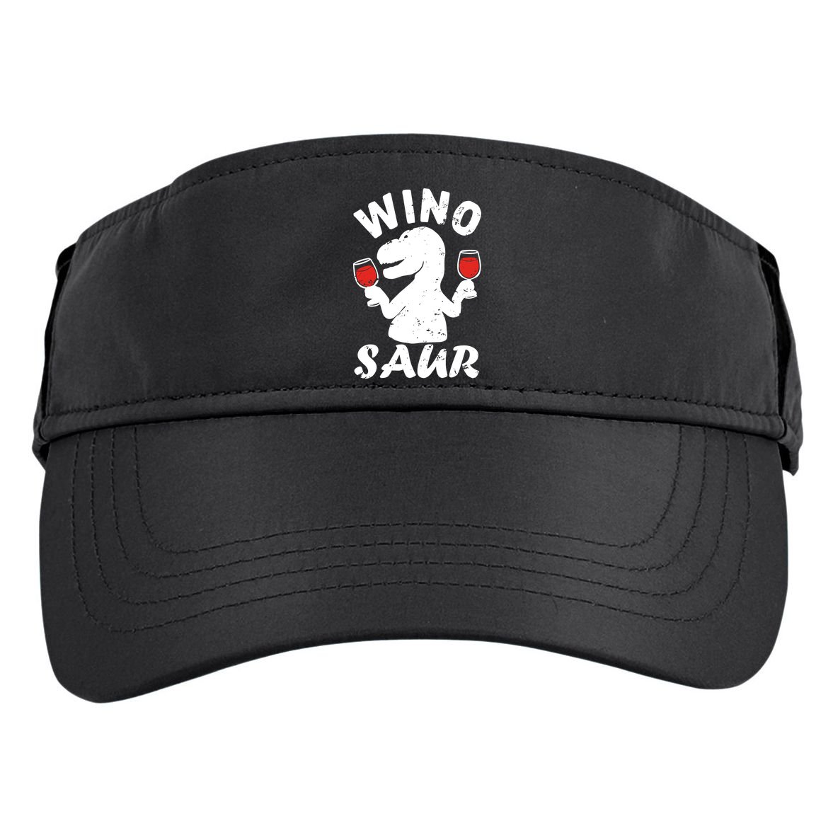 Wino Saur Funny Wine Adult Drive Performance Visor