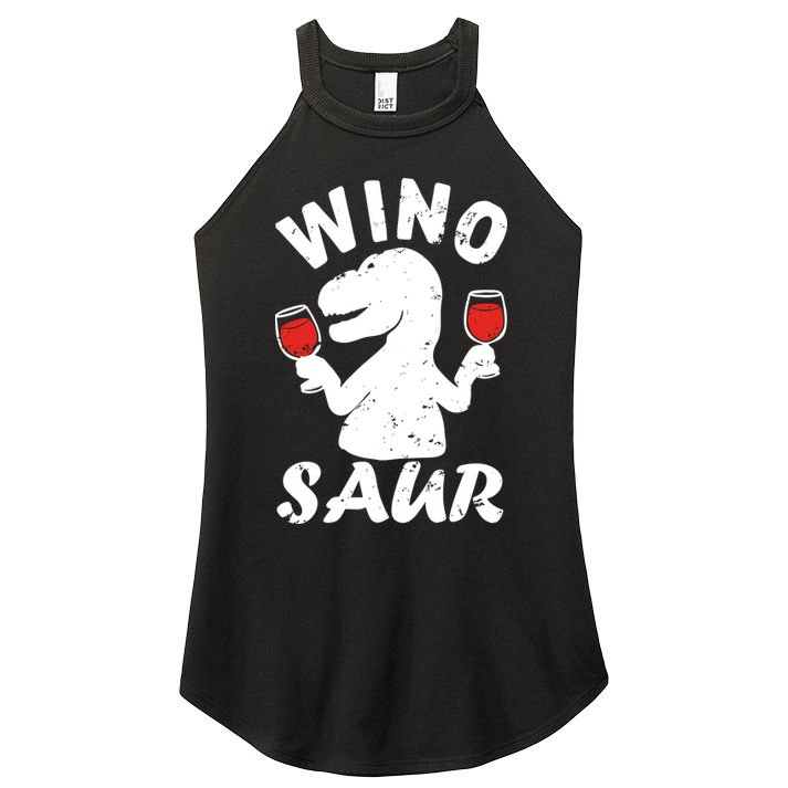Wino Saur Funny Wine Women's Perfect Tri Rocker Tank