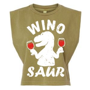 Wino Saur Funny Wine Garment-Dyed Women's Muscle Tee