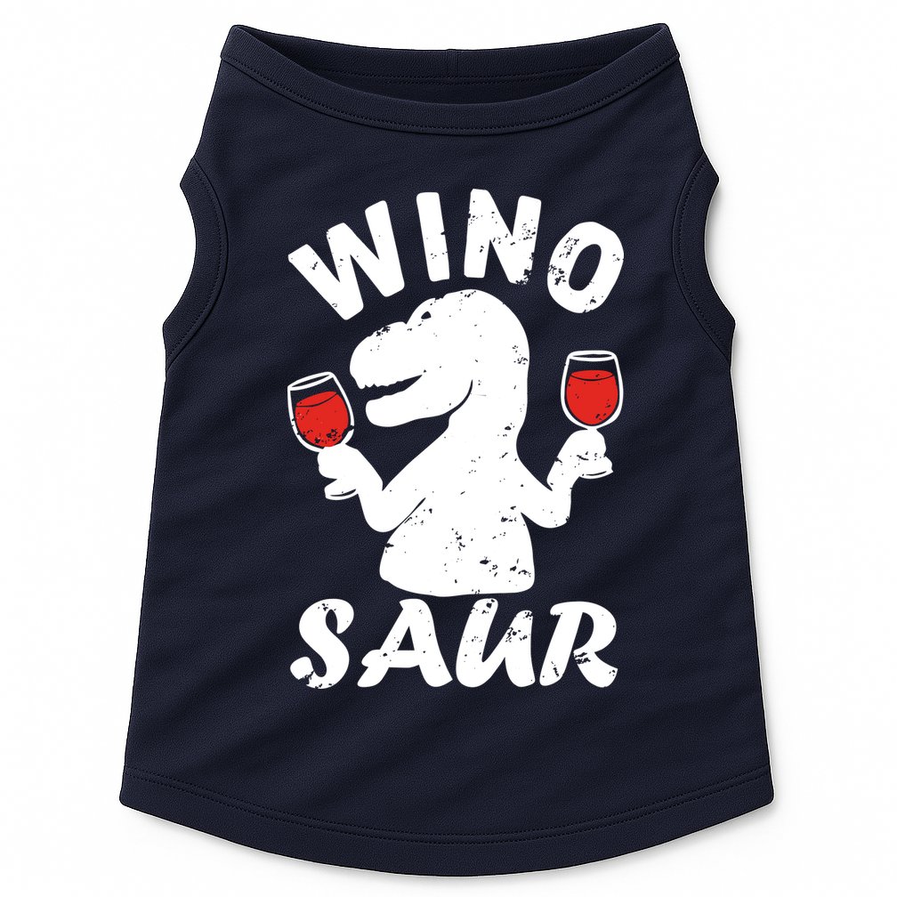 Wino Saur Funny Wine Doggie Tank