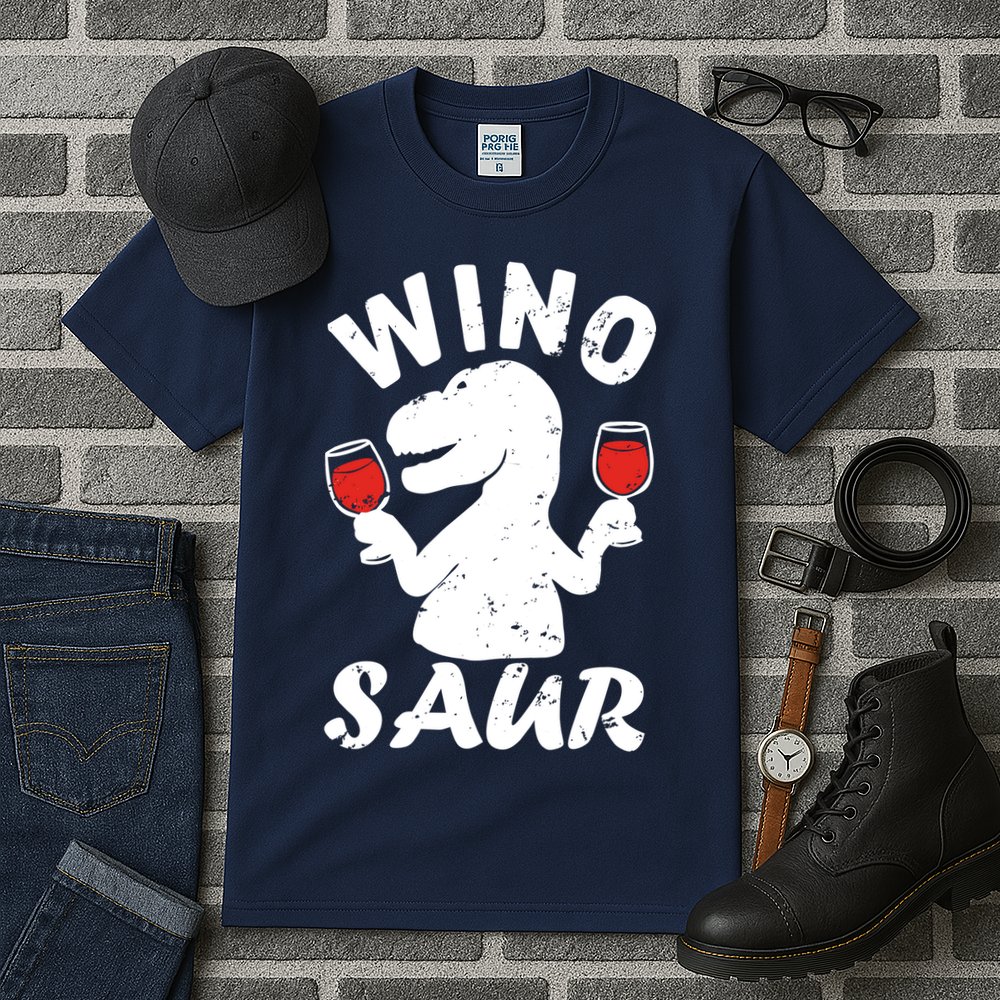 Wino Saur Funny Wine Tall T-Shirt