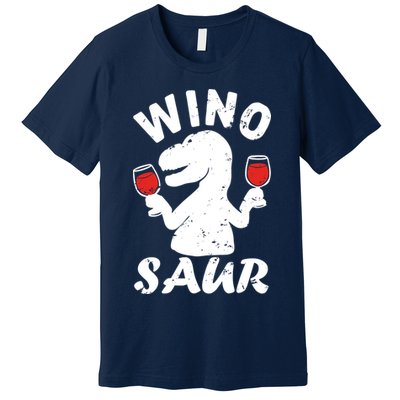 Wino Saur Funny Wine Premium T-Shirt
