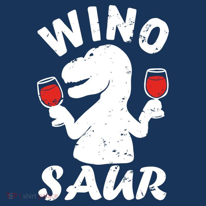 Wino Saur Funny Wine Baby Bodysuit