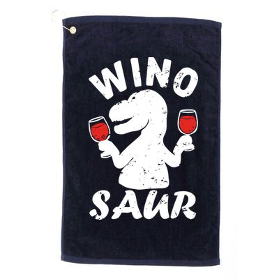 Wino Saur Funny Wine Golf Towel