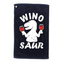 Wino Saur Funny Wine Golf Towel