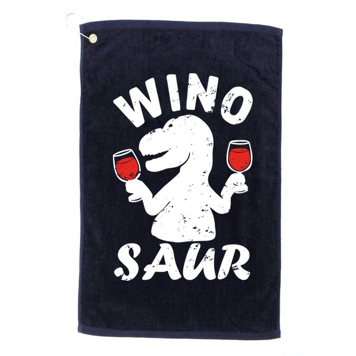 Wino Saur Funny Wine Golf Towel