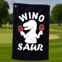 Wino Saur Funny Wine Golf Towel