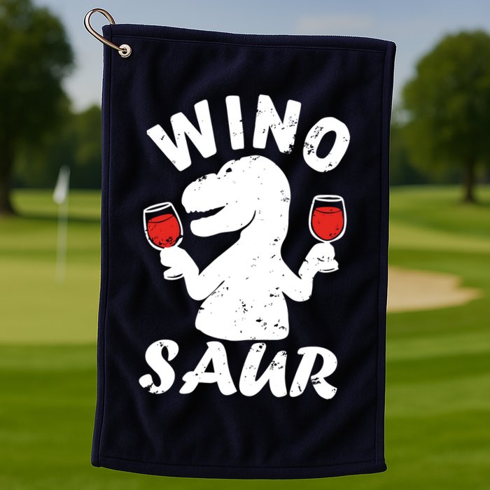 Wino Saur Funny Wine Golf Towel