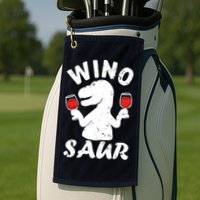 Wino Saur Funny Wine Golf Towel