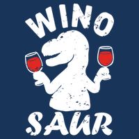 Wino Saur Funny Wine Women's V-Neck T-Shirt