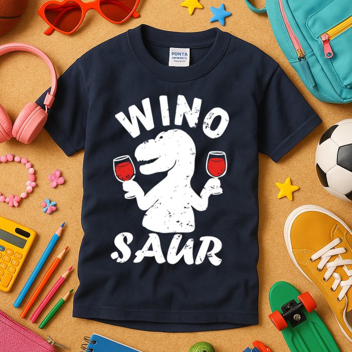 Wino Saur Funny Wine Kids T-Shirt