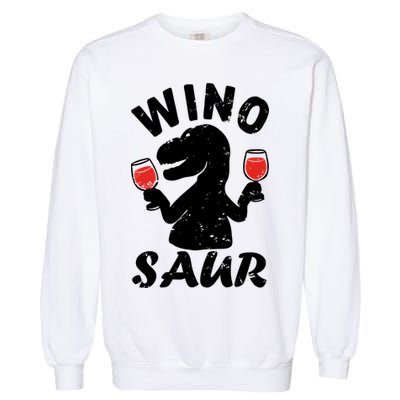 Wino Saur Funny Wine Garment-Dyed Sweatshirt