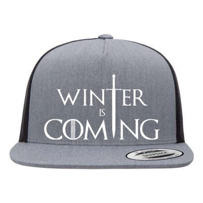 Winter Is Coming Flat Bill Trucker Hat