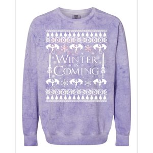 Winter is Coming Ugly Christmas Sweater Design Colorblast Crewneck Sweatshirt