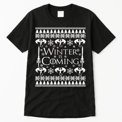 Winter is Coming Ugly Christmas Sweater Design Tall T-Shirt