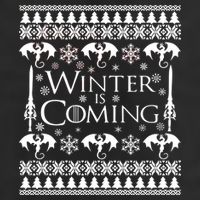Winter is Coming Ugly Christmas Sweater Design Adult Drive Performance Visor