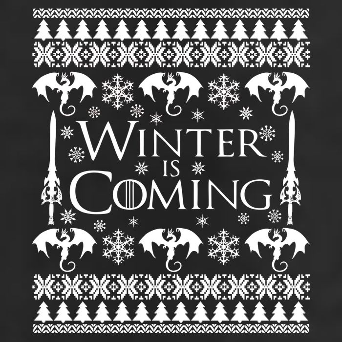 Winter is Coming Ugly Christmas Sweater Design Adult Drive Performance Visor