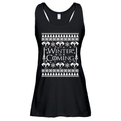 Winter is Coming Ugly Christmas Sweater Design Ladies Essential Flowy Tank