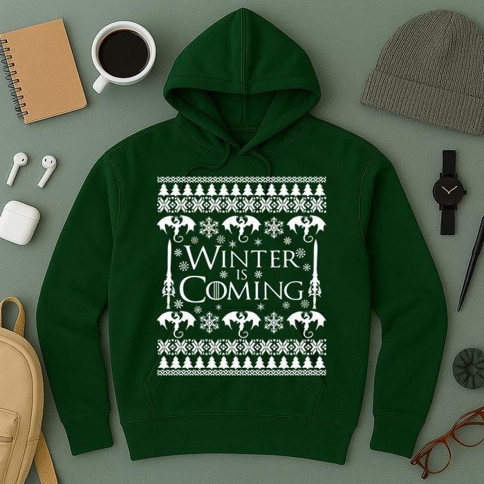 Winter is Coming Ugly Christmas Sweater Design Hoodie