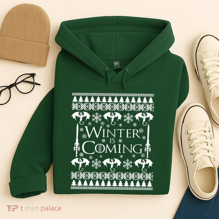 Winter is Coming Ugly Christmas Sweater Design Hoodie