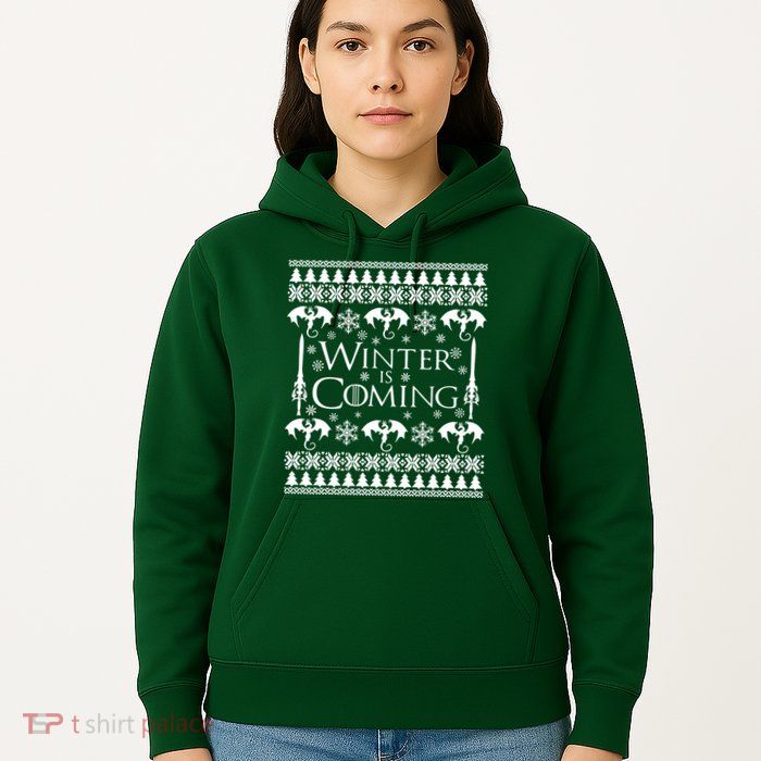 Winter is Coming Ugly Christmas Sweater Design Hoodie