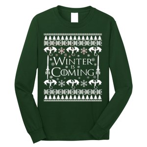 Winter is Coming Ugly Christmas Sweater Design Long Sleeve Shirt