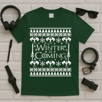 Winter is Coming Ugly Christmas Sweater Design T-Shirt