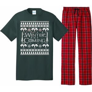 Winter is Coming Ugly Christmas Sweater Design Pajama Set