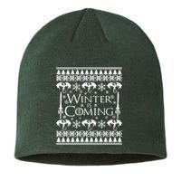 Winter is Coming Ugly Christmas Sweater Design Sustainable Beanie