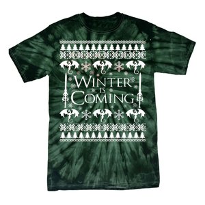 Winter is Coming Ugly Christmas Sweater Design Tie-Dye T-Shirt