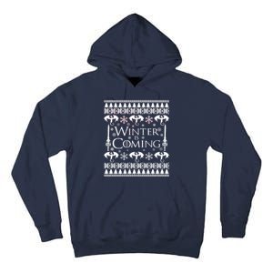 Winter is Coming Ugly Christmas Sweater Design Tall Hoodie