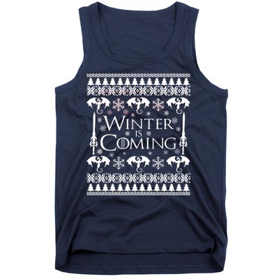 Winter is Coming Ugly Christmas Sweater Design Tank Top