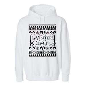 Winter is Coming Ugly Christmas Sweater Design Garment-Dyed Fleece Hoodie