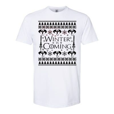 Winter is Coming Ugly Christmas Sweater Design Softstyle® CVC T-Shirt