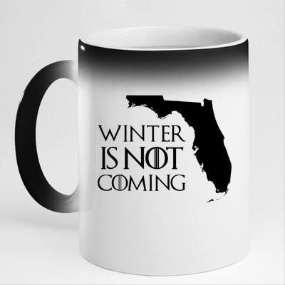 Winter Is Not Coming Florida 11oz Black Color Changing Mug