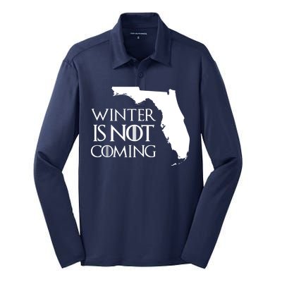 Winter Is Not Coming Florida Silk Touch Performance Long Sleeve Polo