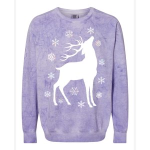 Winter Reindeer Colorblast Crewneck Sweatshirt