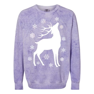 Winter Reindeer Colorblast Crewneck Sweatshirt