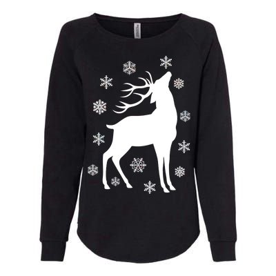 Winter Reindeer Womens California Wash Sweatshirt