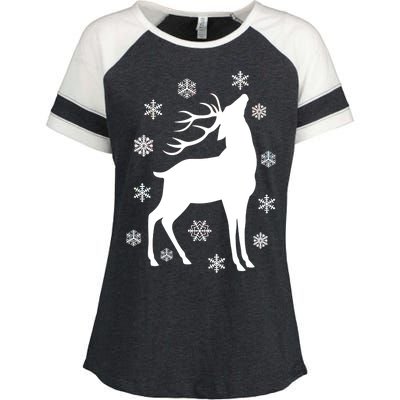 Winter Reindeer Enza Ladies Jersey Colorblock Tee