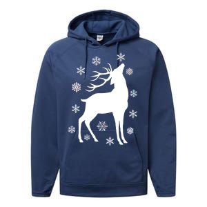 Winter Reindeer Performance Fleece Hoodie